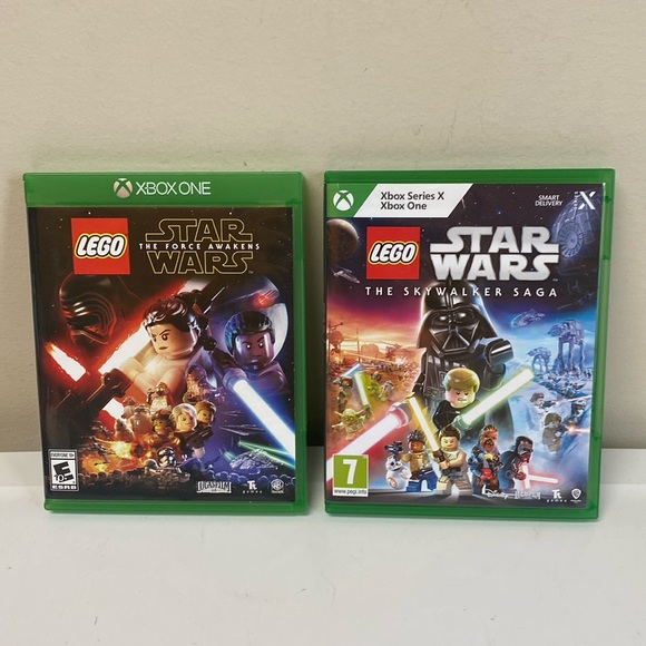 Xbox LEGO Star Wars Skywalker Saga & The Force Awakens Game Bundle - Picture 1 of 4